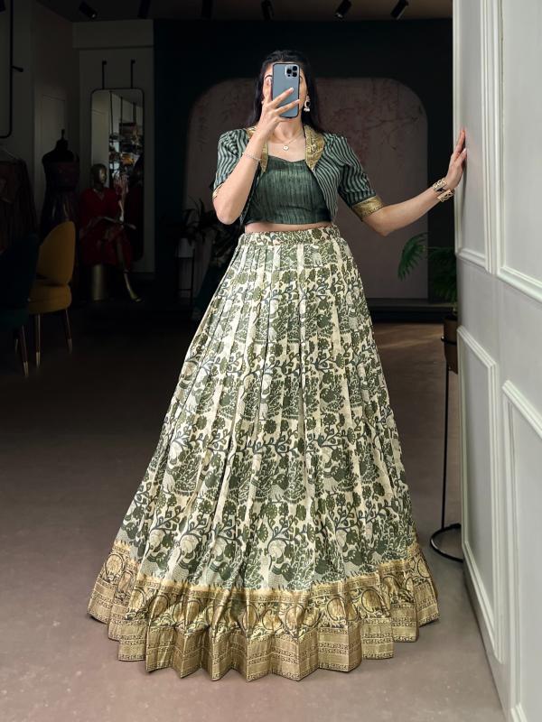 NNK 1109 Tasar Silk MND Lehenga choli for weddings - wholesale export